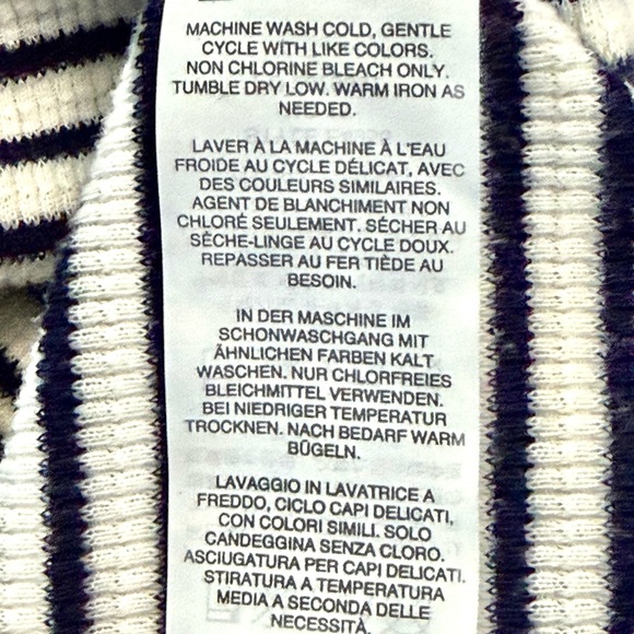 J.Crew Brown & White Striped Ribbed Sweater – Size M - Picture 5 of 5